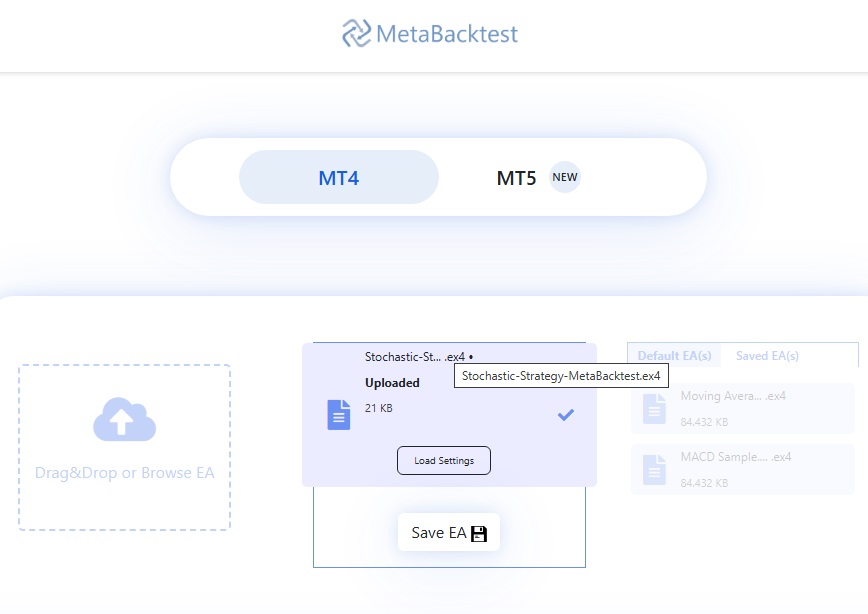 MetaBacktest File Selection
